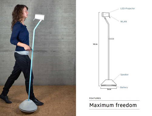 单手移动投影机